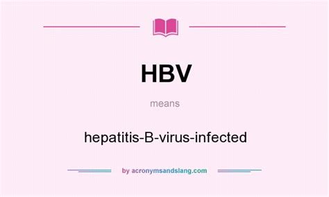 what does hbv stand for.